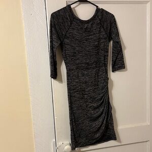 Fitted Dark Grey Sweater Dress